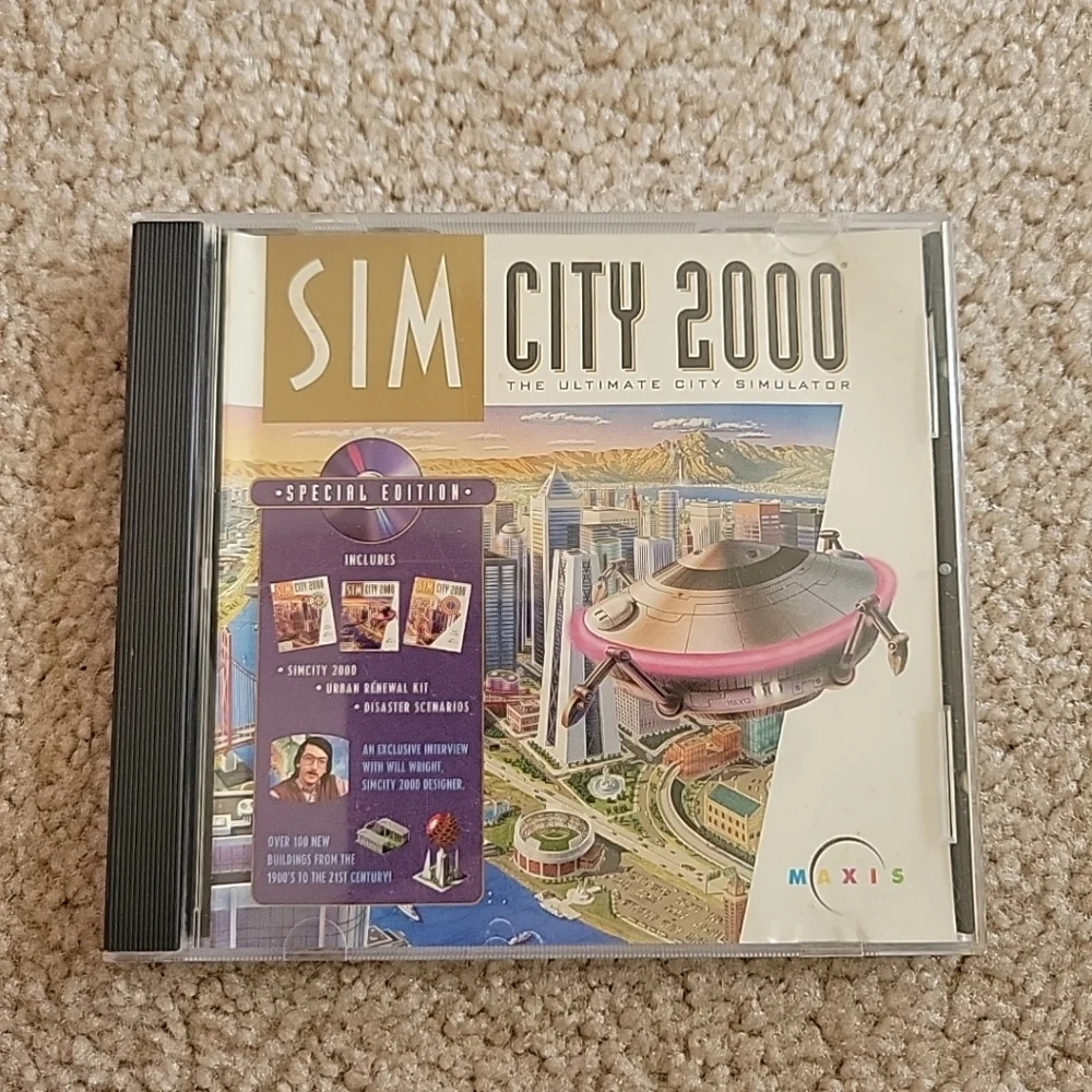 SimCity 2000 CD Collection Special Edition PC Game CD-ROM 1994 Maxis Used